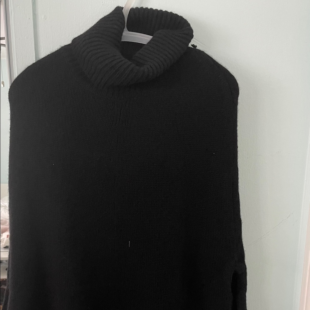 Joseph black sweater vest poncho